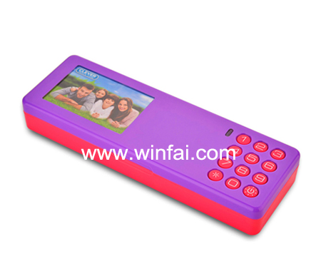 password pencil box-Purple+Red